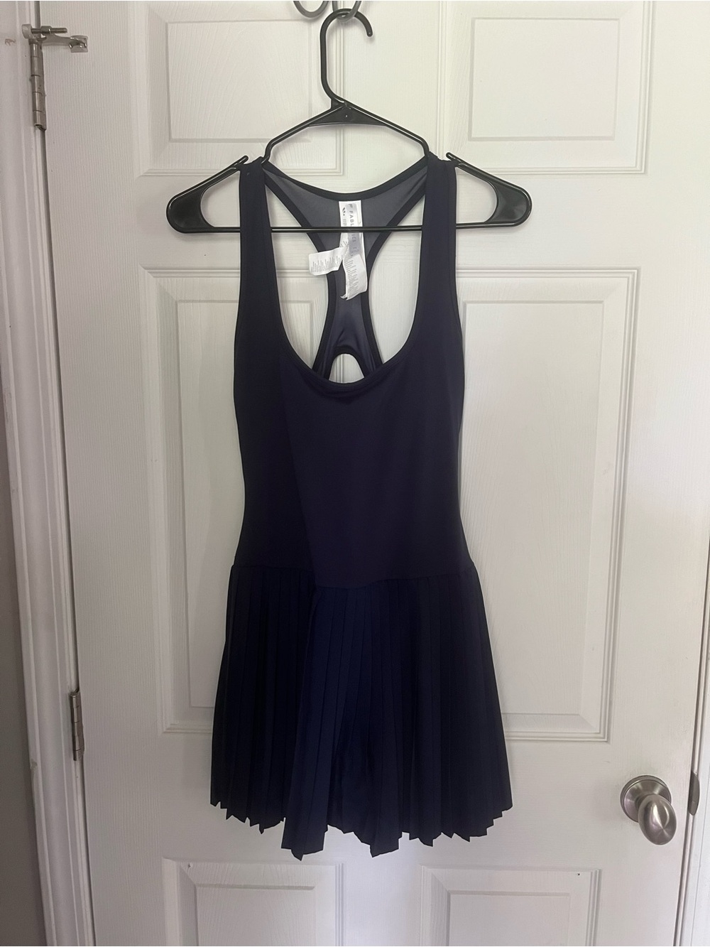 Fabletics Navy Blue Pleated Skater Dress